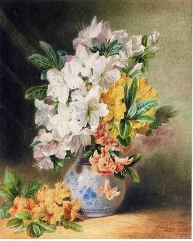 unknow artist Floral, beautiful classical still life of flowers.031